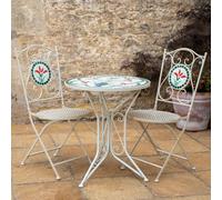Ascalon Design Ltd Floral Mosaic Bistro Set - Cream Ascalon Design Ltd Cream