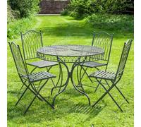 Ascalon Design Ltd Hampton Dining Set - 5pc - L95 x W95 x H73 cm - Umber Grey Ascalon Design Ltd Grey