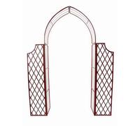 Ascalon Design Ltd Lattice Arch with Side Panels - L174 x W35 x H220 cm - Green in Dark Brown Ascalon Design Ltd Dark Brown