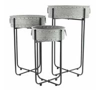 Ascalon Design Ltd Low Planter with Stand - Set of 3 - L47 x W47 x H76 cm in Grey Ascalon Design Ltd Grey