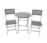 Ascalon Design Ltd Marlboro Bistro Set - 3pc - L65 x W65 x H75 cm - Antique Blue Rust in Brown Ascalon Design Ltd Brown