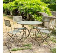 Ascalon Design Ltd Marlboro Bistro Set - 5pc - L90 x W90 x H76 cm - Antique Blue Rust Ascalon Design Ltd Blue