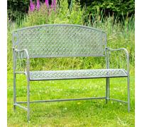 Ascalon Design Ltd Oak Leaf Bench - L45 x W104 x H92 cm - Sage Brown in Light Green Ascalon Design Ltd Light Green