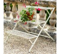 Ascalon Metal A Fleur 3-Tier Aged Cream Etagere Plant Stand - 63 X 62 X 60Cm