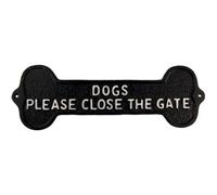 Ascalon Sign/Plaque ~ Metal/Cast Iron ~ DOGS, PLEASE CLOSE THE GATE