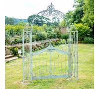 Ascalon Vintage Arch With Gates - L185 X W38 X H249 Cm - Antique Green