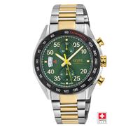 Ascari Chronograph, Swiss Automatic Chronograph, Green Dial, 316L Stainless Steel, and Sapphire Crystal Gevril Gold One Size