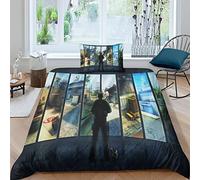 AScdap Counter-Strike 3D Print Set Sets Comforter Cover Breathable Soft Microfiber Games Quilt Cover with Pillowcases 2 Pieces Set，for Boys Girls Duvet Cover Single（135x200cm）