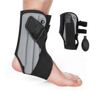 Ascend Assist Inflatable Ankle Brace with Double Airbag Support, Adjustable Compression and Elastic Cross Straps for Sprains, Lightweight and Breathable Construction
