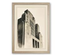 Ascendant Art Deco Framed Wall Art Print A3 (42×29.7cm) Oak, Wall Decor for Living Room, Bedroom, Office & Home, Ready to Hang, Art Gift