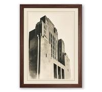 Ascendant Art Deco Framed Wall Art Print A3 (42×29.7cm) Walnut, Wall Decor for Living Room, Bedroom, Office & Home, Ready to Hang, Art Gift