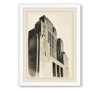 Ascendant Art Deco Framed Wall Art Print A3 (42×29.7cm) White, Wall Decor for Living Room, Bedroom, Office & Home, Ready to Hang, Art Gift