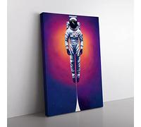 Ascending Astronaut Canvas Wall Art Print Ready to Hang, Framed Picture for Living Room Bedroom Home Office Décor, 60x40 cm (24x16 Inch)
