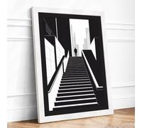Ascending the City Industrial Framed Wall Art Print A1 (84.1×59.4cm)