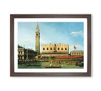 Ascension Day Vol.1 By Giovanni Canaletto Classic Painting Framed Print | A2 Walnut Framed Wall Art | Ready to Hang | Classic Historical Picture | Living Room Bedroom Lounge Office