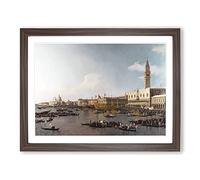 Ascension Day Vol.2 By Giovanni Canaletto Classic Painting Framed Print | A2 Walnut Framed Wall Art | Ready to Hang | Classic Historical Picture | Living Room Bedroom Lounge Office
