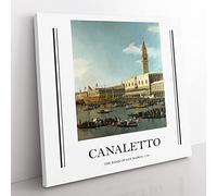 Ascension Day Vol.2 By Giovanni Canaletto Exhibition Museum Classic Painting Canvas Wall Art Print Ready to Hang, Framed Picture for Living Room Bedroom Home Office Décor, 35x35 cm (14x14 Inch)