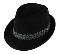 Ascentix Men’s Fedora, 2” Brim, Timeless Classic, Size 22 ¾” - 23 ⅛”, L, Black