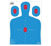 Ascentor Silhouette Shooting Target - Large Size 18 x 24 - Multiple Aiming Zones - Blue - Pack of 25