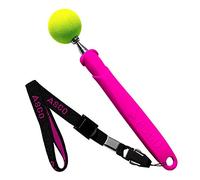 ASCO Target Stick with stretch bracelet for dogs, cats, and horses, clicker training and education, stainless steel target, telescopic function 17-73 cm, Pink AC08TS