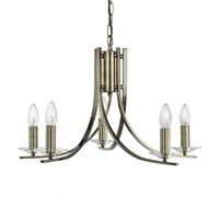 Ascona Antique Brass 5 Light Ceiling Fitting