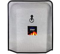 Ascot Black Fire Place Fire Screen Spark Flame Guard Circle Hooped Loop Mesh Panel Design