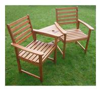 Ascot Companion Corner Bench Set | Wooden Garden Love Seat FSC®-Certified