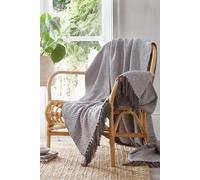 Ascot Cotton Throw Portfolio Home Charcoal 180cm x 260cm