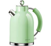 ASCOT Electric Kettle, Stainless Steel Electric Tea Kettle Gifts for Men/Women/Family 1.5L 2200W Retro Tea Heater & Hot Water Boiler, Auto Shut-Off Boil-Dry Protection (Green)
