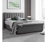 Time4sleep Ascot Grey Upholstered Sleigh Ottoman - Bed Frame Only | Size: King Time4sleep Grey King