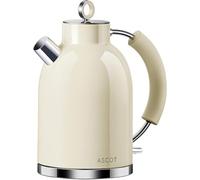 ASCOT Kettle Electric, Cordless-Fast-Boil, Stainless Steel Filter Kettles Tea Heater & Hot Water Boiler, 1.5L, 2200W, Automatic Shutoff, Boil-Dry Protection Kettle Beige
