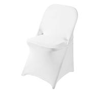 Ascoza 20 Pack White Spandex Folding Chair Covers in Stretch Washable Fabric for Wedding, Party,Holidays,Celebration and Other Special Events