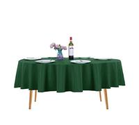 Ascoza 2pack 90 Inch Hunter Round Tablecloth in Washable Polyester Fabric for Wedding/Banquet/Restaurant/Parties