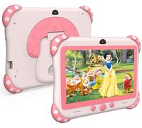 Ascrecem Kids Tablet Android 7 inch Childrens Tablet for Kids with WiFi Dual Camera Parental Control 32GB ROM 128 GB Expand Toddler Tablets with Kid Software Educational Games Ages 3 to 7 Years (Pink)