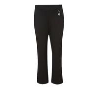 ASD Accessories Back to School Pull Up Girls School Trousers Slim Leg Jersey Stretchy Comfortable Trousers with Heart Pendant (UK, 2-3 Years, Slim, Black)