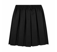 ASD Accessories Box Pleated School Uniform Skirt for Girls Round Elasticated Waist Black Grey Navy Colors