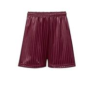 ASD Accessories Shadow Stripe PE Shorts Boys Girls Men Women Kids Adults Unisex Summer School Gym Football Cycling School Uniform PE Shorts Drawstring 12 Sizes and 7 Colours (Maroon)