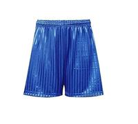 ASD Accessories Shadow Stripe PE Shorts Boys Girls Men Women Kids Adults Unisex Summer School Gym Football Cycling School Uniform PE Shorts Drawstring 12 Sizes and 7 Colours (Royal Blue)