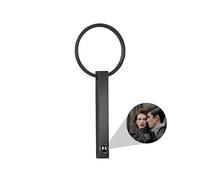 ASD Jewerly Custom Bar Keychain With Picture,Personalized Photo Keychain with Name Text I Love You in 100 Languages Love Projection Keyring,Customizable Gifts for Men Women Boyfriend Couple
