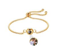 ASD Jewerly Personalized Bracelet with Picture inside, picture bracelet personalized photo, Photo Bracelet Customized Picture for Women/Men Birthday Christmas,Gift for Couple/Best Friend/Pet