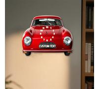 ASD Jewerly Personalized Classic 3D Car Clock,Custom Name Text Car Wall Clock for Garage Office Home Bedroom Living Room Bathroom Kitchen Decor，Gift for Men/Boy/Dad/Papa/Husband/Boyfrend,Father's Day