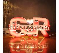 ASD Jewerly Personalized Photo Letter Heart Lights with Name,Custom Alphabet Picture Collage Lamp Photo Frame Collage for Family Christmas Pictures Gift for Couple Lovers Mom Wife Friends Aniversary