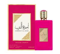 Asdaaf Ameerat Al Arab Sugar Crown Eau de Parfum 100ml for Women by Lattafa - Floral Fruity Perfume with Strawberry, Rose, Jasmine, White Musk, Amber & Sandalwood