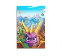 ASDASFDJ Spyro The Dragon Reignited Trilogy Video Game Poster Poster Decorative Painting Canvas Wall Posters And Art Picture Print Modern Family Bedroom Decor Posters 20x30inch(50x75cm)