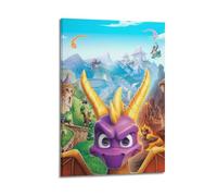 ASDASFDJ Spyro The Dragon Reignited Trilogy Video Game Poster Poster Decorative Painting Canvas Wall Posters And Art Picture Print Modern Family Bedroom Decor Posters 24x36inch(60x90cm)