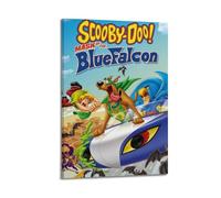 ASDBHGFF Movie Poster Scooby Doo Blue Falcon Mask Poster Decorative Painting Canvas Wall Posters And Art Picture Print Modern Family Bedroom Decor Posters 24x36inch(60x90cm)