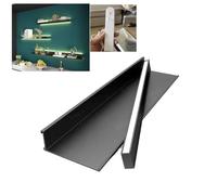 asdchZen 1Pc Led Cool Light Floating Shelf With Usb Portable Charger, Wall Mounted Display Light-Emitting Shelf, Metal Lighted Stand,60cm