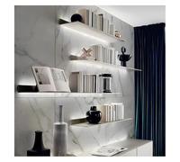 asdchZen 1Pcs Led Floating Shelves, Wall-Mounted Aluminum Plant Shelf & Bookshelf, Lighted Display Stand For Home, Office, Bathroom, Gray,Gray,100x20x6.8cm