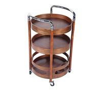 asdchZen 3-Tier Home Bar Cart On Wheels - Versatile Serving Trolley For Kitchen Hairdressing & Drinks - Stylish Sideboard Rack For Entertaining & Storage - Multiple Desi