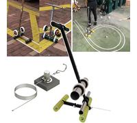 asdchZen Badminton Court Straight Line Marking Machine, Hand Push Floor Marking Tool, Easy To Use, With Marking Tape Roller, Parking Space/Floor Road Marking, No Need To Bend Down